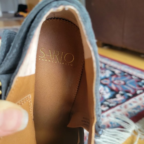 Franco Sarto Blue Suede Boots - Picture 2 of 7